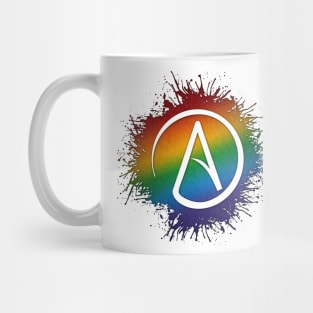 Rainbow Atheist Symbol Mug